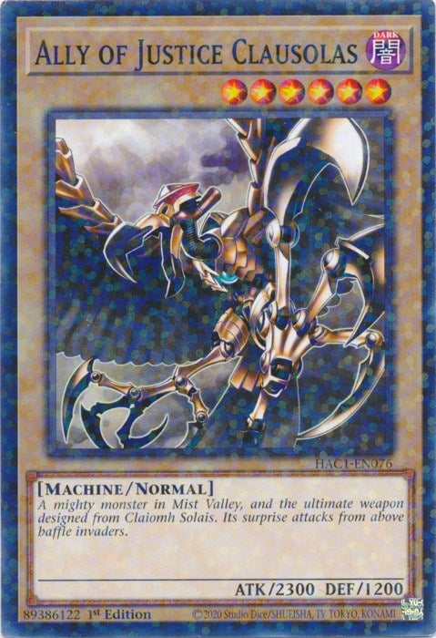 Ally of Justice Clausolas (Duel Terminal) (1076) (HAC1) - YuGiOh Single