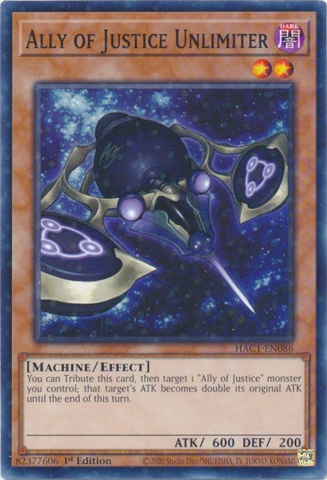 Ally of Justice Unlimiter (Duel Terminal) (1086) (HAC1) - YuGiOh Single