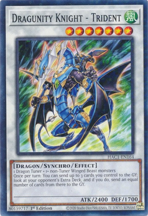 Dragunity Knight - Trident (Duel Terminal) (1164) (HAC1) - YuGiOh Single