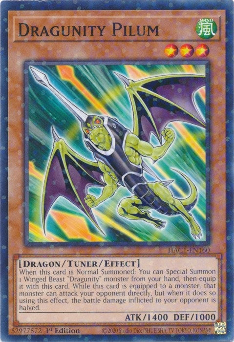 Dragunity Pilum (Duel Terminal) (1160) (HAC1) - YuGiOh Single