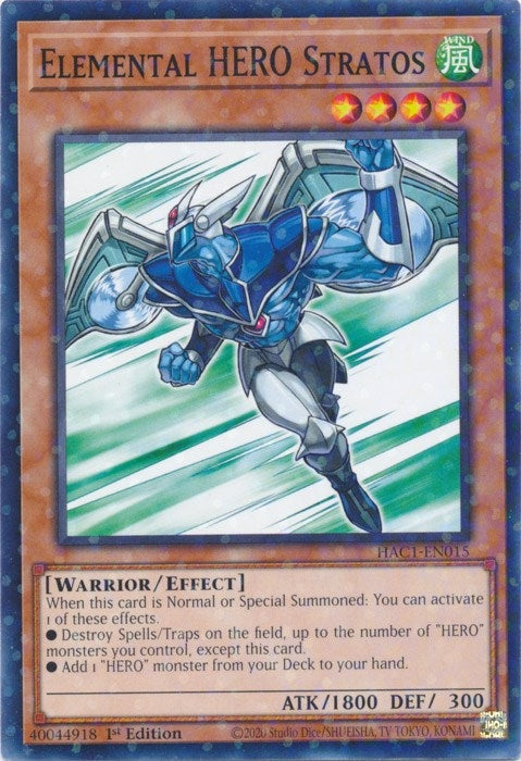 Elemental HERO Stratos (Duel Terminal) (1015) (HAC1) - YuGiOh Single