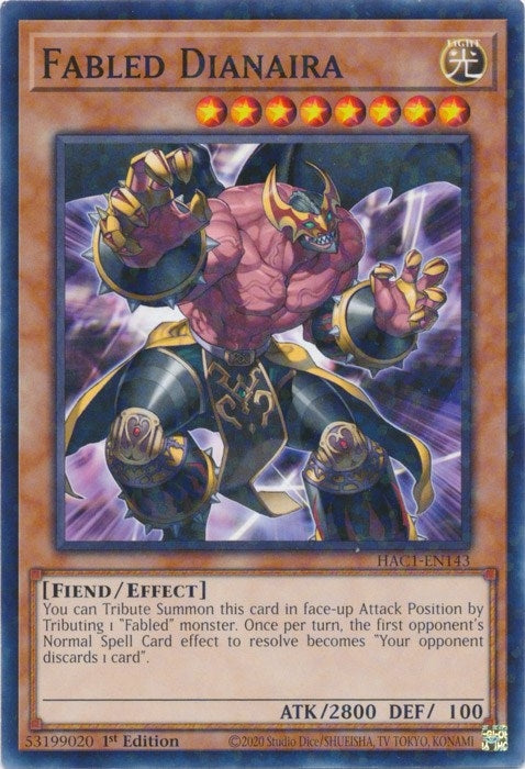 Fabled Dianaira (Duel Terminal) (1143) (HAC1) - YuGiOh Single