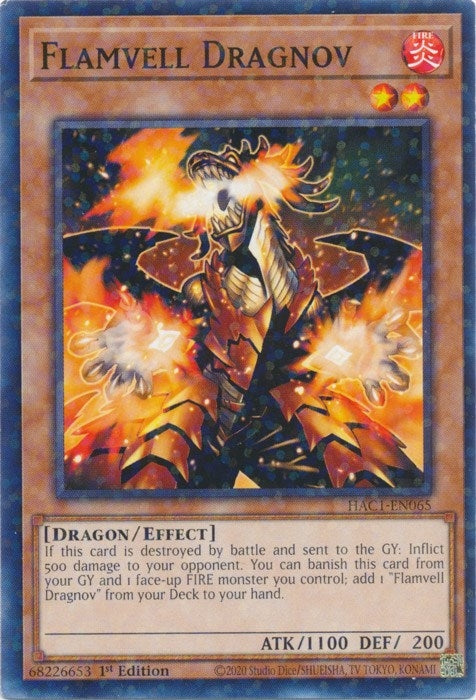 Flamvell Dragnov (Duel Terminal) (1065) (HAC1) - YuGiOh Single