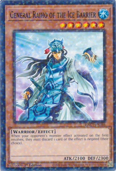 General Raiho of the Ice Barrier (Duel Terminal) (1046) (HAC1) - YuGiOh Single