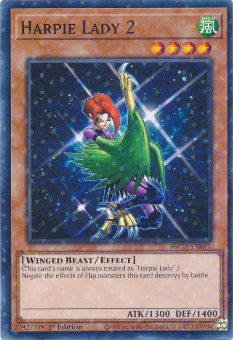 Harpie Lady 2 (Duel Terminal) (1011) (HAC1) - YuGiOh Single