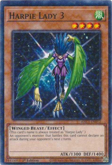 Harpie Lady 3 (Duel Terminal) (1012) (HAC1) - YuGiOh Single