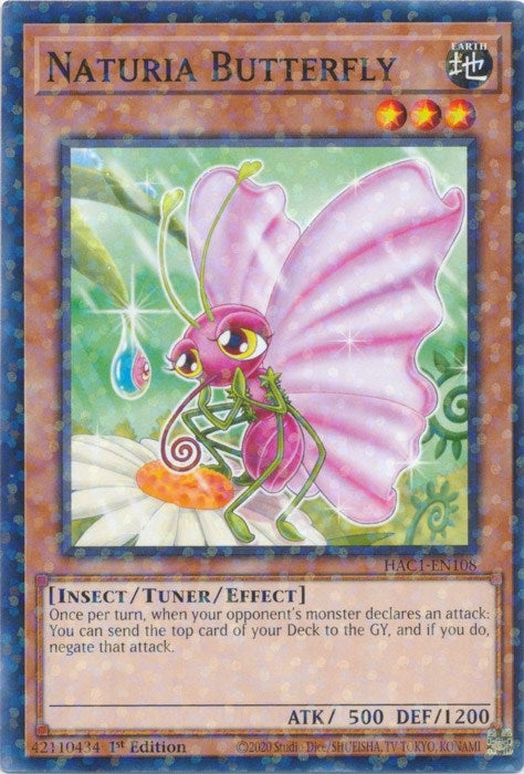 Naturia Butterfly (Duel Terminal) (1108) (HAC1) - YuGiOh Single