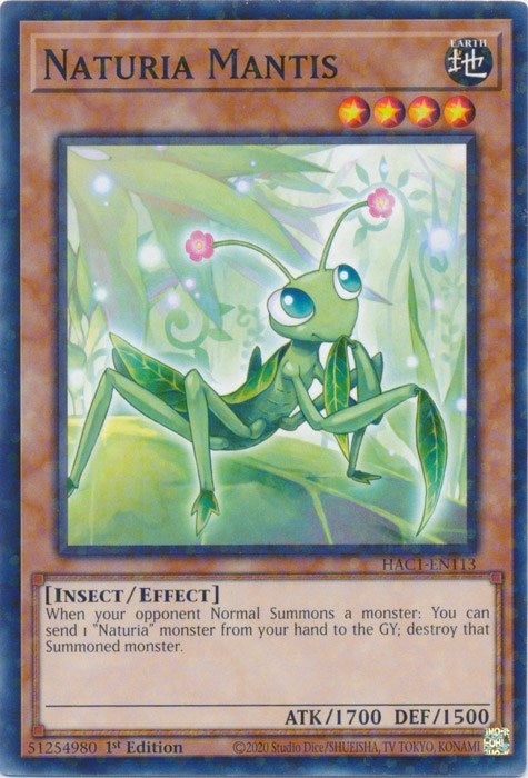 Naturia Mantis (Duel Terminal) (1113) (HAC1) - YuGiOh Single