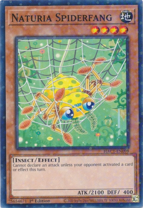 Naturia Spiderfang (Duel Terminal) (1098) (HAC1) - YuGiOh Single