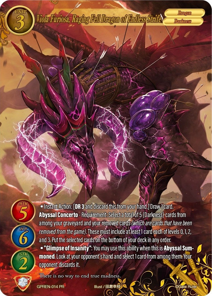 Viola Furiosa Raging Fell Dragon of Endless Strife (14) [GPR] - Gate Ruler Single