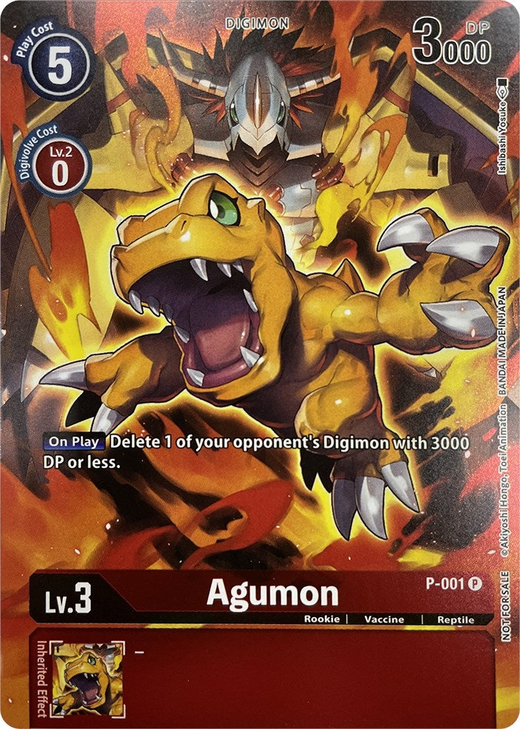 Agumon - P-001 (Tamer’s Evolution Box 2) (1) [D-PR] - Digimon Card Game Single