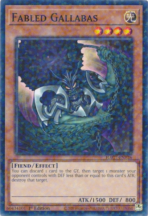 Fabled Gallabas (Duel Terminal) (1126) (HAC1) - YuGiOh Single
