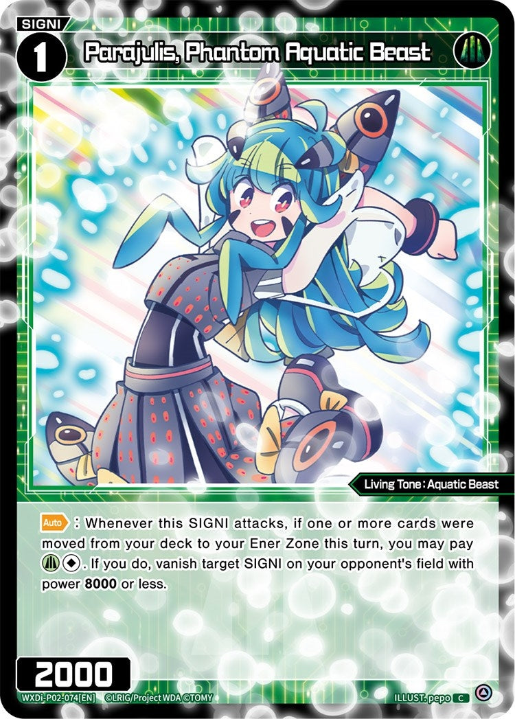 Parajulis Phantom Aquatic Beast (2074) [WXDi-P02] - WIXOSS Single