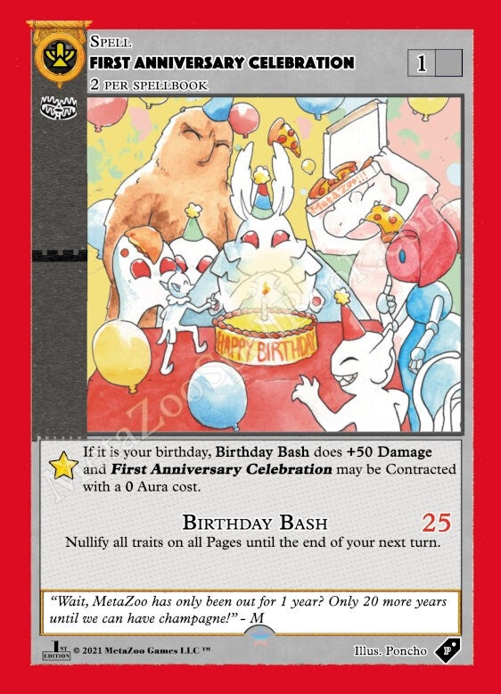 First Anniversary Celebration (1st Edition) (HOLIP) - MetaZoo Single