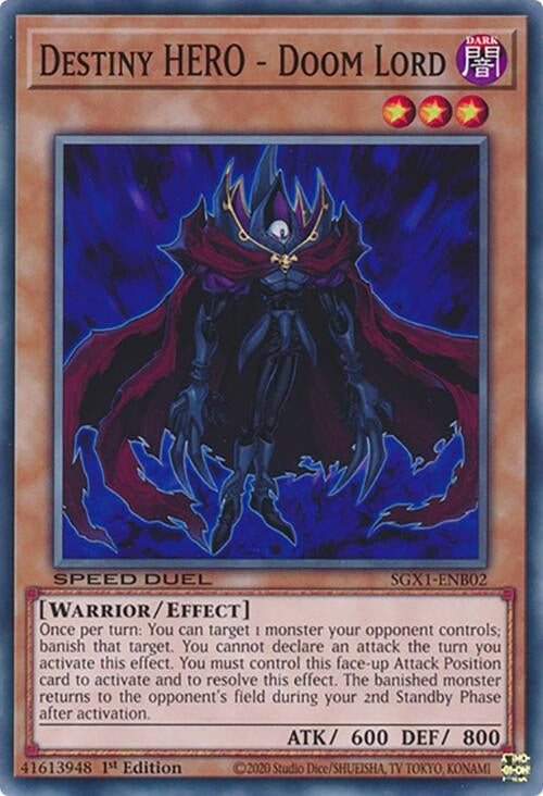 Destiny HERO - Doom Lord (102) - YuGiOh Single