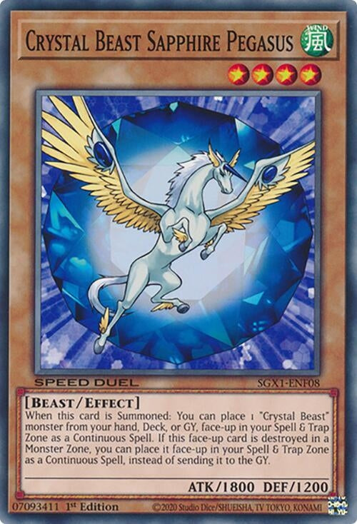 Crystal Beast Sapphire Pegasus (108) - YuGiOh Single