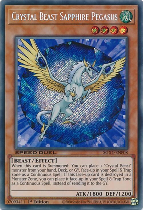 Crystal Beast Sapphire Pegasus (Secret Rare) (108) - YuGiOh Single