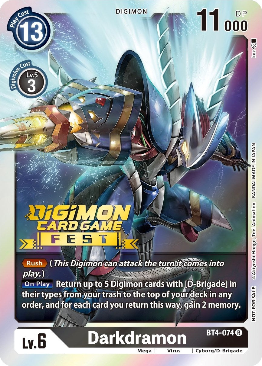 Darkdramon (Digimon Card Game Fest 2022) (4074) [BT04] - Digimon Card Game Single