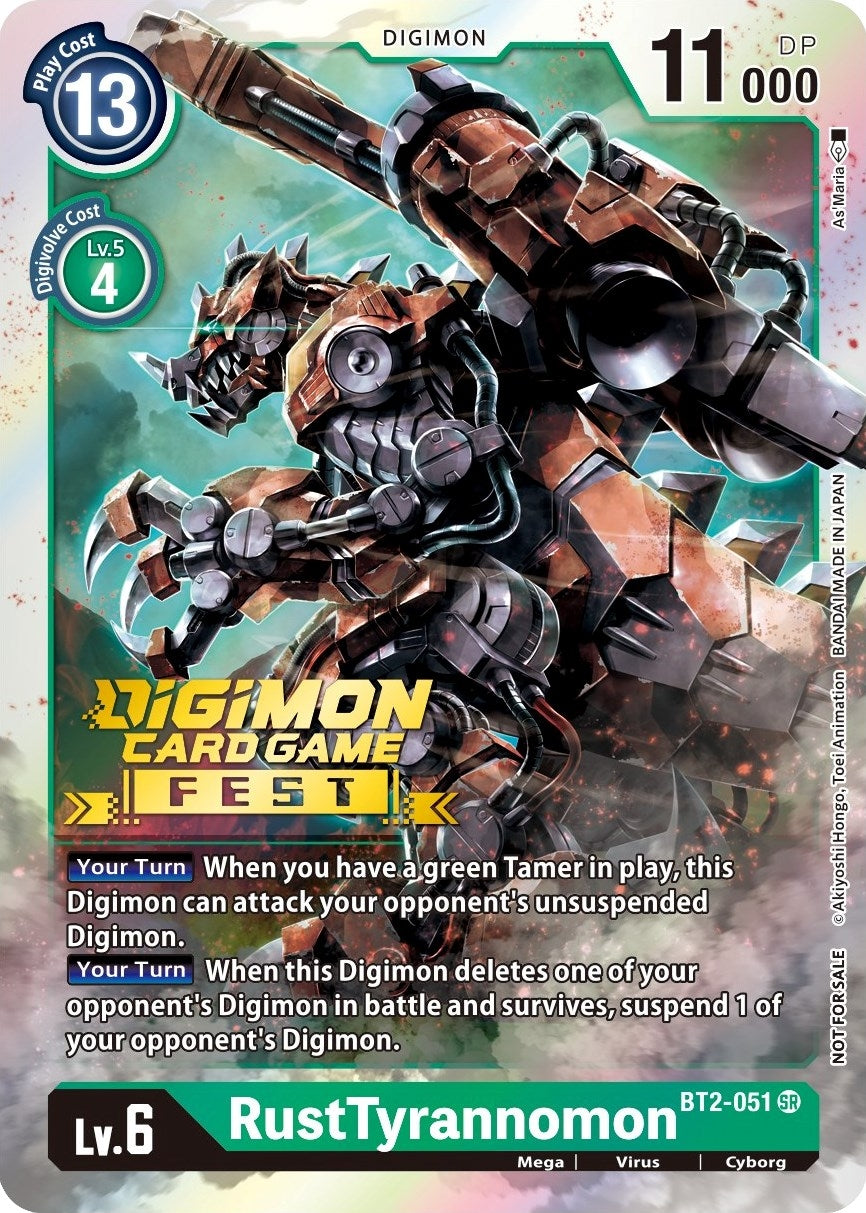 RustTyrannomon (Digimon Card Game Fest 2022) (2051) [BT01-03] - Digimon Card Game Single