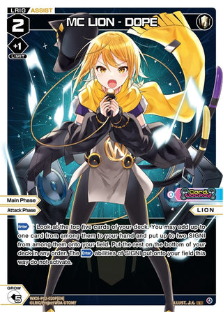 MC LION - DOPE (Parallel Foil) (2020) [WXDi-P02] - WIXOSS Single