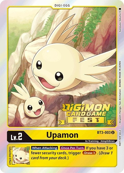 Upamon - BT3-003 (Digimon Card Game Fest 2022) (3003) [BT01-03] - Digimon Card Game Single