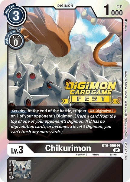Chikurimon (Digimon Card Game Fest 2022) (6056) [BT06] - Digimon Card Game Single
