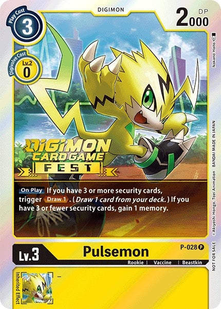 Pulsemon - P-028 (Digimon Card Game Fest 2022) (28) [D-PR] - Digimon Card Game Single