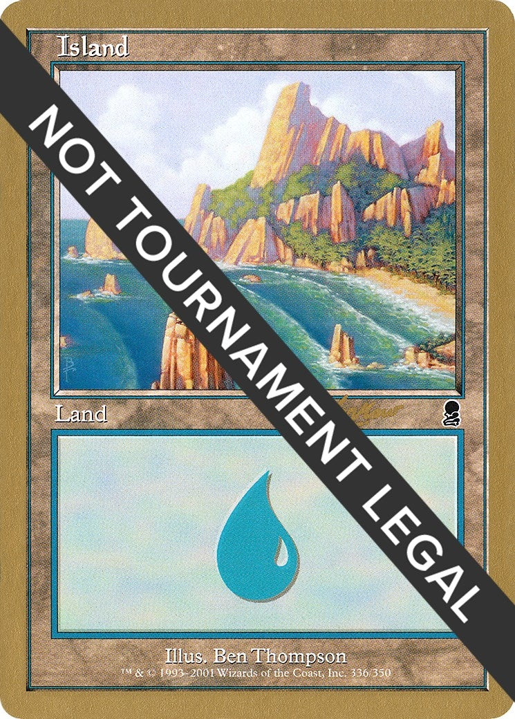 Island (336) - 2002 Sim Han How (ODY) (336) [WCD] - MTG Single