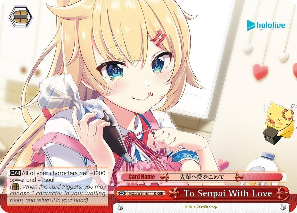 To Senpai With Love (RRR) (91111) [HOL/W91] - Weiss Schwarz Single