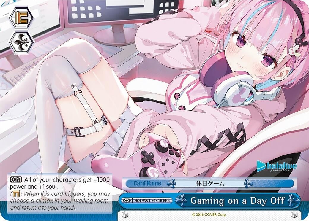 Gaming on a Day Off (RRR) (91141) [HOL/W91] - Weiss Schwarz Single