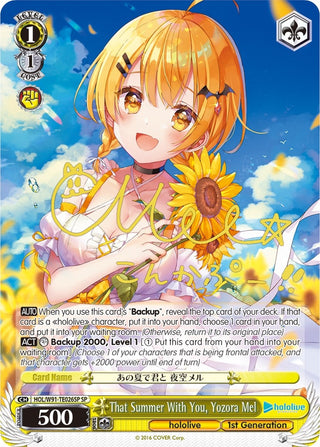 That Summer With You Yozora Mel (SP) (91026) [HOL/W91] - Weiss Schwarz Single
