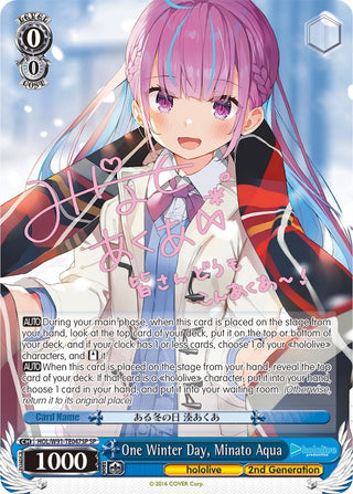 One Winter Day Minato Aqua (SP) (91047) [HOL/W91] - Weiss Schwarz Single