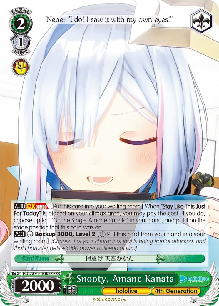 Snooty Amane Kanata (RRR) (91106) [HOL/W91] - Weiss Schwarz Single