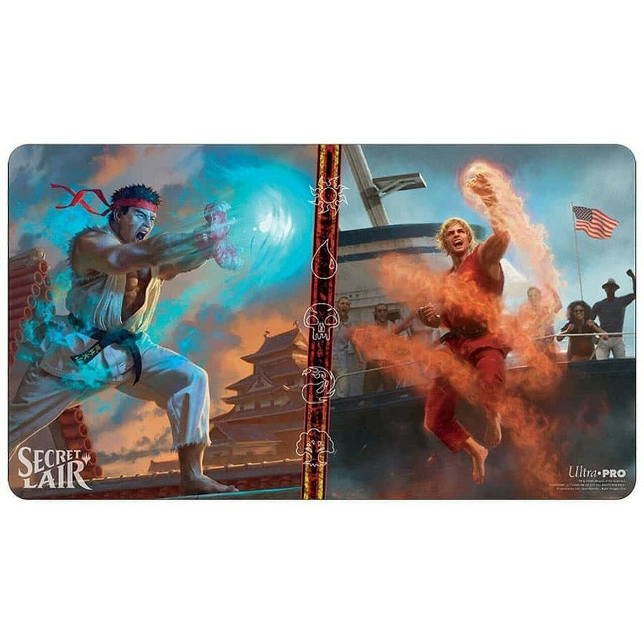 Secret Lair: Street Fighter ’Ryu World Warrior and Ken Burning Brawler’ Playmat for Magic The Gathering - Playmats
