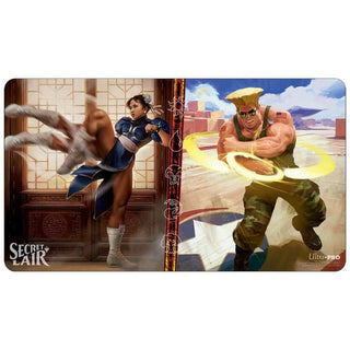 Secret Lair: Street Fighter ’Chun-Li Countless Kicks and Guile Sonic Soldier’ Playmat for Magic The Gathering
