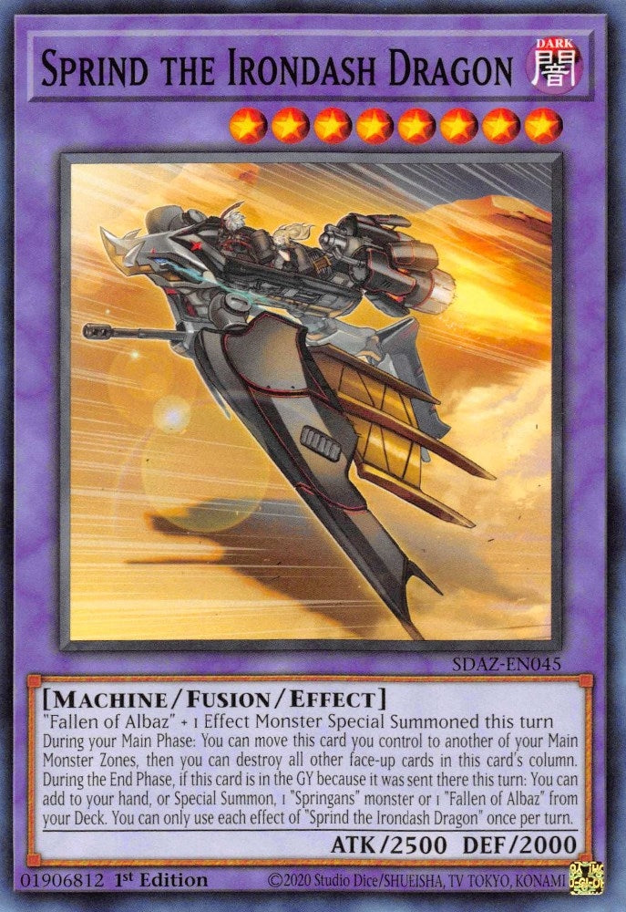 Sprind the Irondash Dragon (45) (SDAZ) - YuGiOh Single