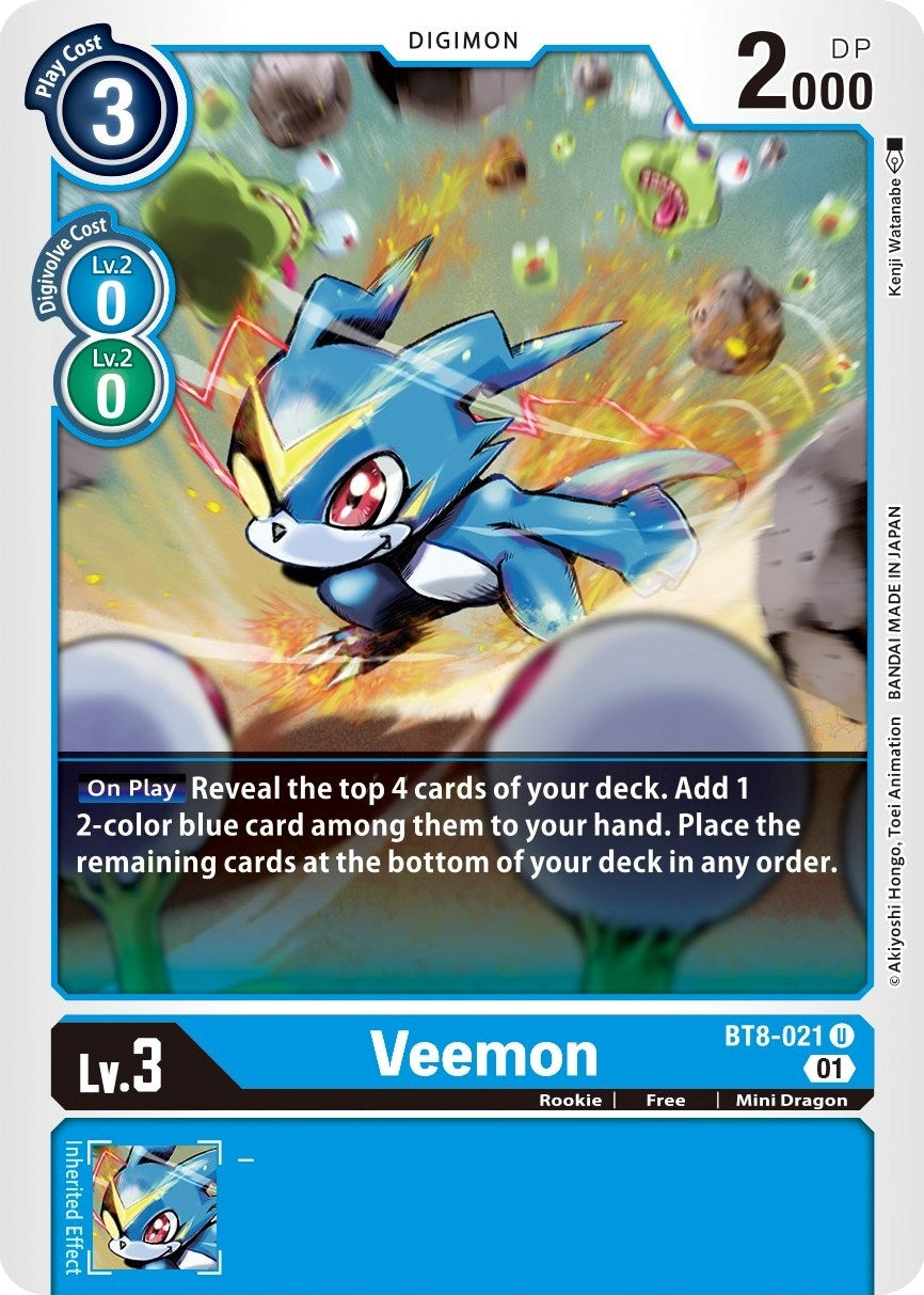 Veemon (8021) [BT08] - Digimon Card Game Single