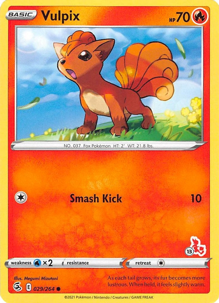 Image for Vulpix - 029/264 (#13 Cinderace Stamped) (029/264) (Battle Academy 2022) - Pokemon