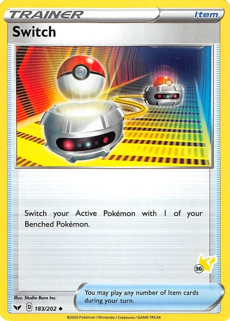 Image for Switch - 183/202 (#36 Pikachu Stamped) (183/202) (Battle Academy 2022) - Pokemon