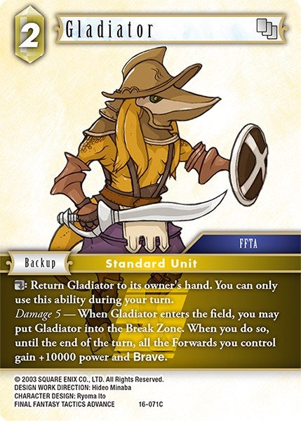 Gladiator (16) [16] - Final Fantasy TCG Single