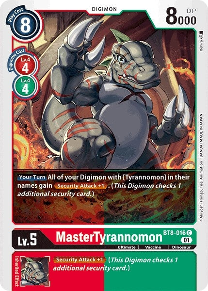 MasterTyrannomon (8016) [BT08] - Digimon Card Game Single