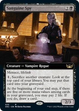 Sanguine Spy (Extended Art) (420) [SNC] - MTG Single