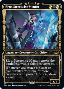 Rigo Streetwise Mentor (Gilded Foil) (394) [SNC] - MTG Single