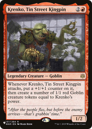 Krenko Tin Street Kingpin (137) [LIST] - MTG Single