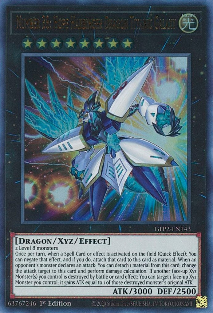 Number 38: Hope Harbinger Dragon Titanic Galaxy (2143) (GFP2) - YuGiOh Single