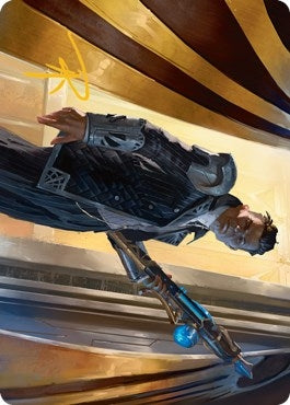 Image for Backup Agent Art Card (Gold-Stamped Signature) (1) (Streets of New Capenna) - Magic: The Gathering