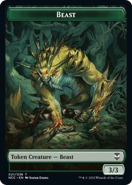 Beast // Saproling Double-sided Token (0) [NCC] - MTG Single