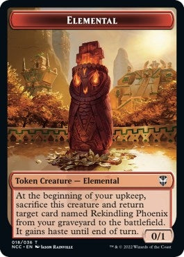 Elemental (018) // Copy Double-sided Token (0) [NCC] - MTG Single