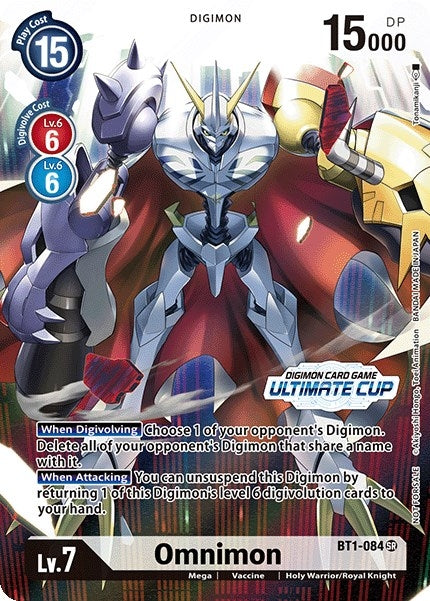 Omnimon - BT1-084 (Ultimate Cup 2022) (1084) [BT01-03] - Digimon Card Game Single