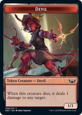 Devil // Spirit Double-sided Token (0) [SNC] - MTG Single